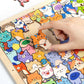 🐱Drewniana ramka na zdjęcia w kształcie puzzli z kotem, do samodzielnego pomalowania🧩