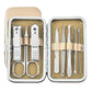 Zestawy do manicure ze stali nierdzewnej z etui z PU