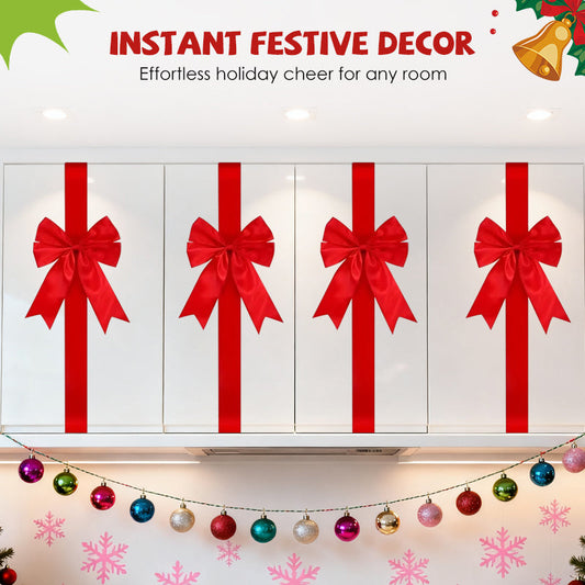 Duża świąteczna kokardka na drzwi szafki