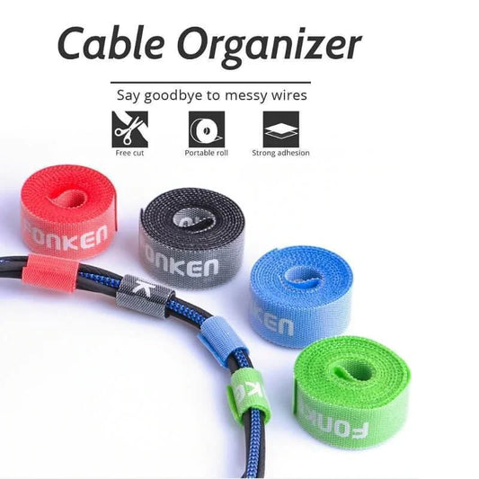 🎉 Wielka promocja - 50% TANIEJ! Wielorazowa taśma do organizacji kabli 🌀