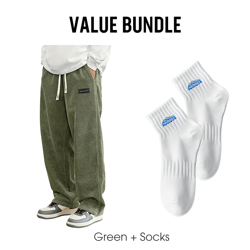 ✨Herrenhose mit lockerer Passform, Kordelzug und Taschen