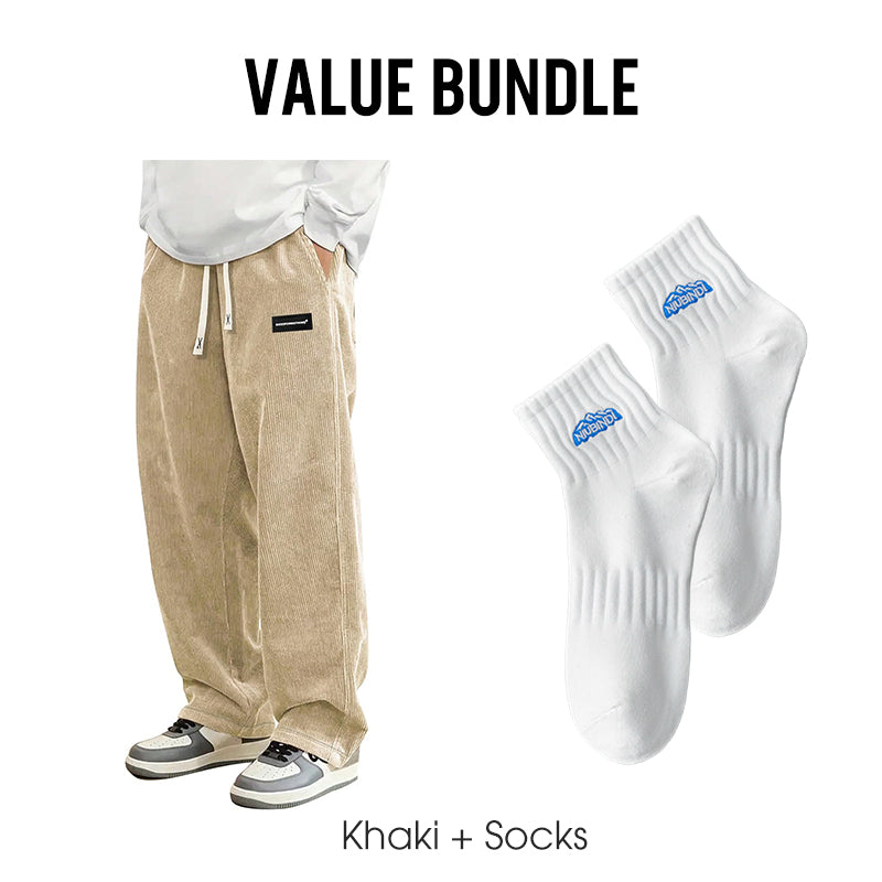 ✨Herrenhose mit lockerer Passform, Kordelzug und Taschen
