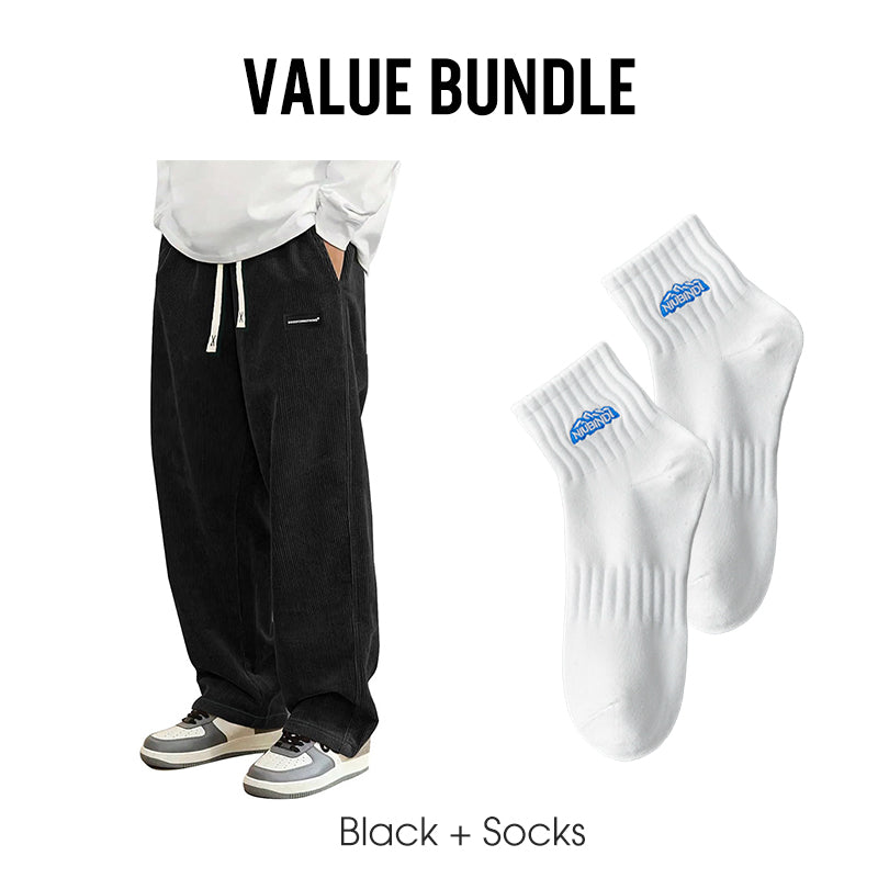 ✨Herrenhose mit lockerer Passform, Kordelzug und Taschen