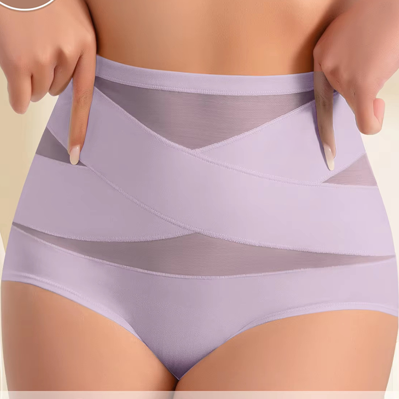 🌸 Letzter Tag – 2 Packungen kaufen, 1 gratis ✨ Plus-Size-Slip mit hoher Taille und kreuzförmiger Bauchstraffung