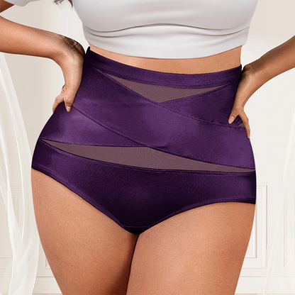 🌸 Letzter Tag – 2 Packungen kaufen, 1 gratis ✨ Plus-Size-Slip mit hoher Taille und kreuzförmiger Bauchstraffung