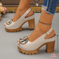 👡✨Eleganckie sandały z odkrytymi palcami i obcasem z klamrą – stylowe, wygodne i idealne na każdą okazję 🌸