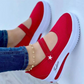 👟 Damskie oddychające buty typu slip-on na platformie – lekkie, wygodne i naturalnie powiększające wzrost – idealne na długie dni