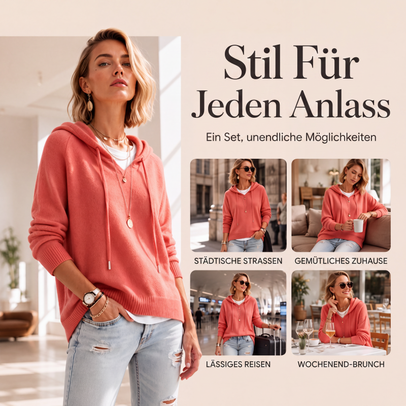 📢🎉50%Rabatt!!!🛍️✨Legerer Damen-Kapuzenpullover mit Kordelzug