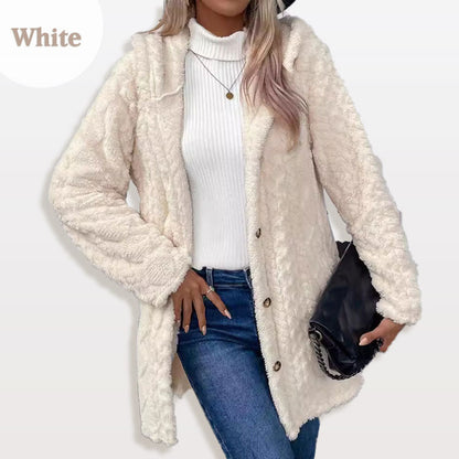 💎❄️ Neu im Trend: Damen-Jacke mit Rautenstruktur und Kapuze – Flauschige Wärme, lässige Passform & stilvolle Winter-Optik 🧥