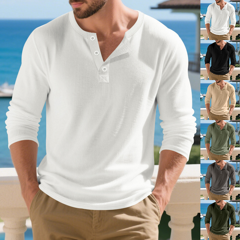 Weiches, lässiges Langarm-Freizeitshirt für Herren
