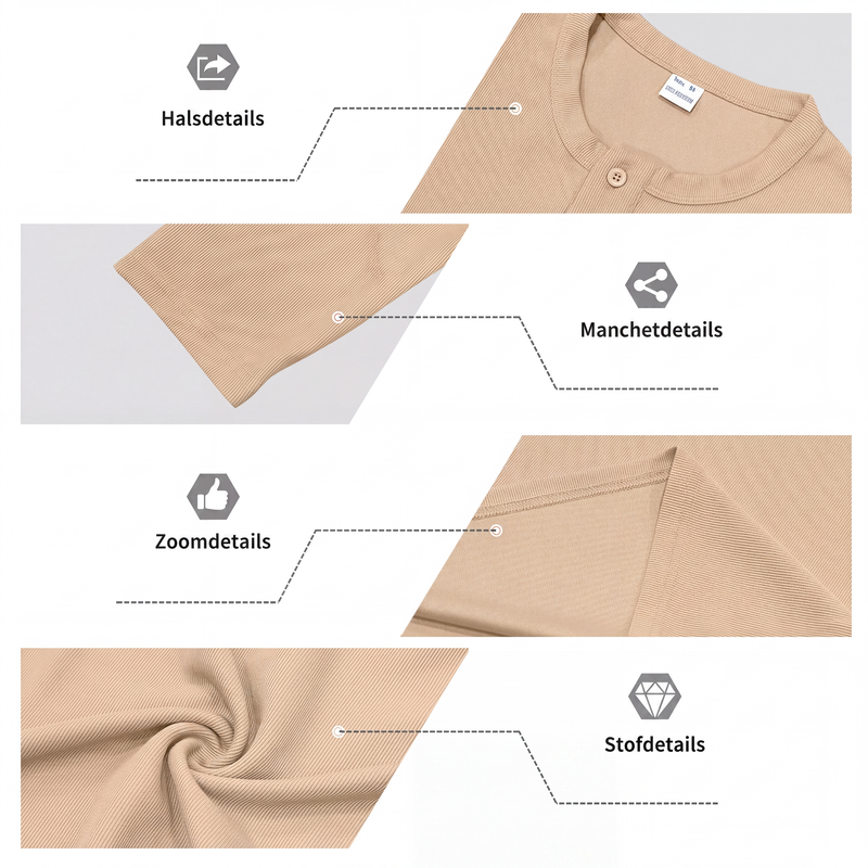 Weiches, lässiges Langarm-Freizeitshirt für Herren