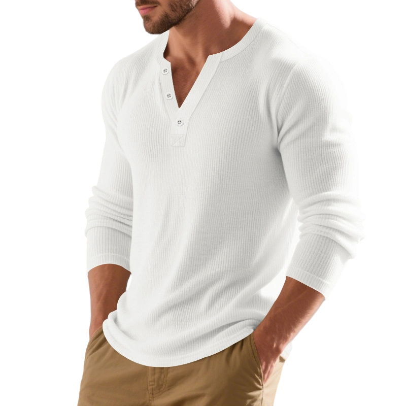 Weiches, lässiges Langarm-Freizeitshirt für Herren