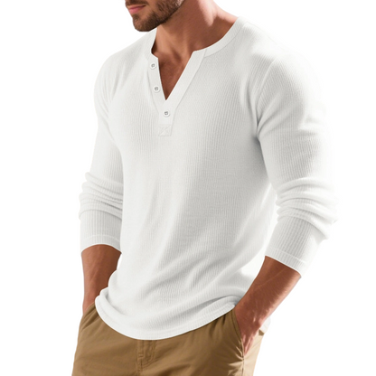 Weiches, lässiges Langarm-Freizeitshirt für Herren