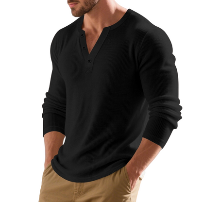 Weiches, lässiges Langarm-Freizeitshirt für Herren