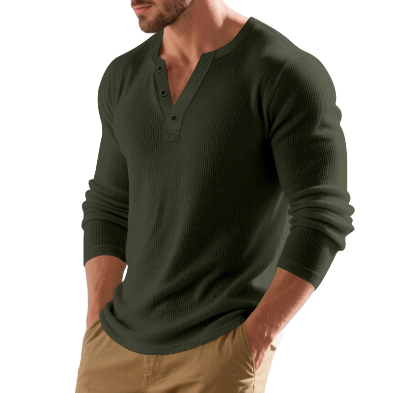 Weiches, lässiges Langarm-Freizeitshirt für Herren