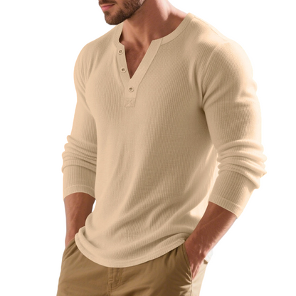 Weiches, lässiges Langarm-Freizeitshirt für Herren