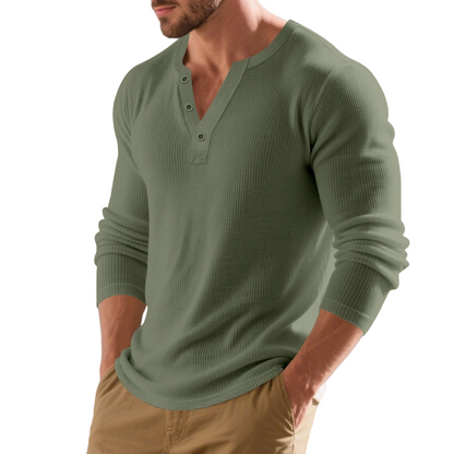 Weiches, lässiges Langarm-Freizeitshirt für Herren