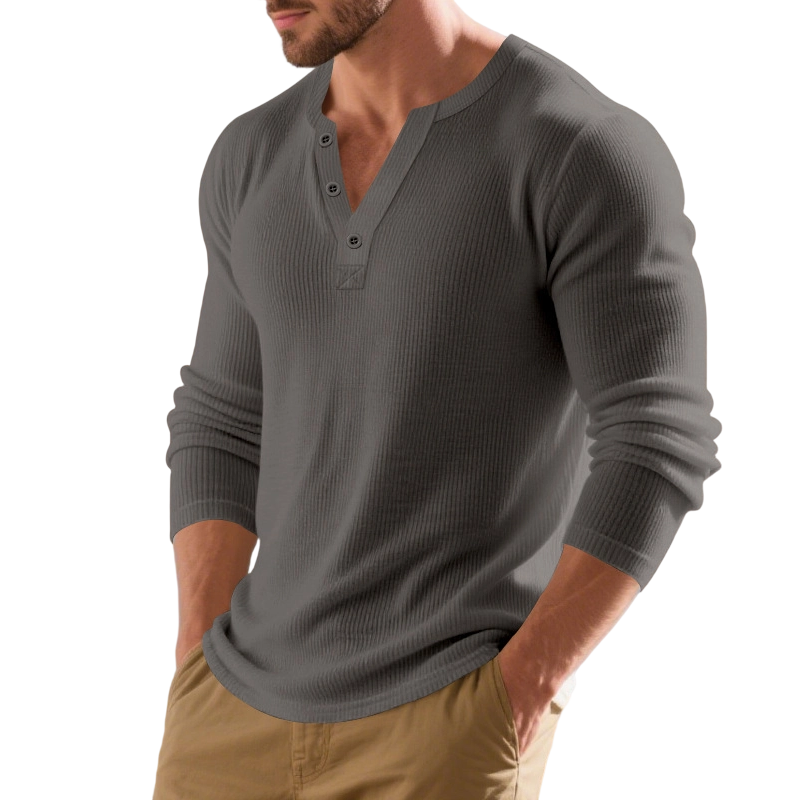 Weiches, lässiges Langarm-Freizeitshirt für Herren