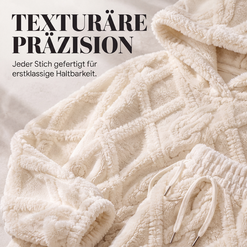 🍂Neu für Herbst & Winter – 50% Rabatt für kurze Zeit!🎁Thermo-Fleece-Pyjama-Set, warme Hauskleidung, 2-teilig, auch draußen tragbar