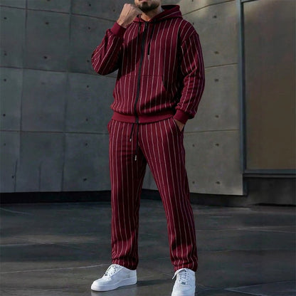 👕 50 % RABATT | Sportlicher Farbblock-Look & kompletter Freizeit-Style – Herren 2-teiliges Kapuzen-Set