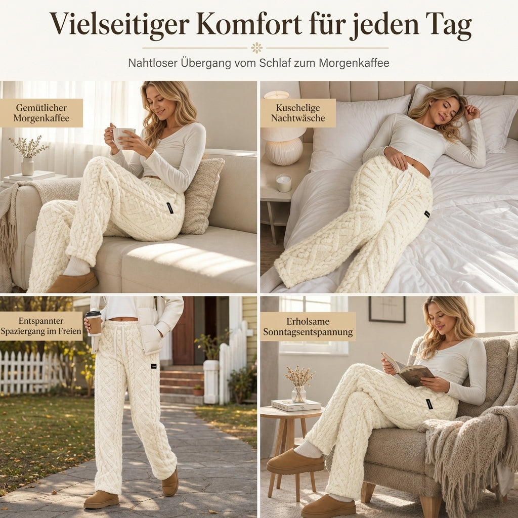 🌙 Warm & kuschelig – Lounge-Hosen für Damen – Weicher Stoff, bequemer Schnitt & vielseitig kombinierbar