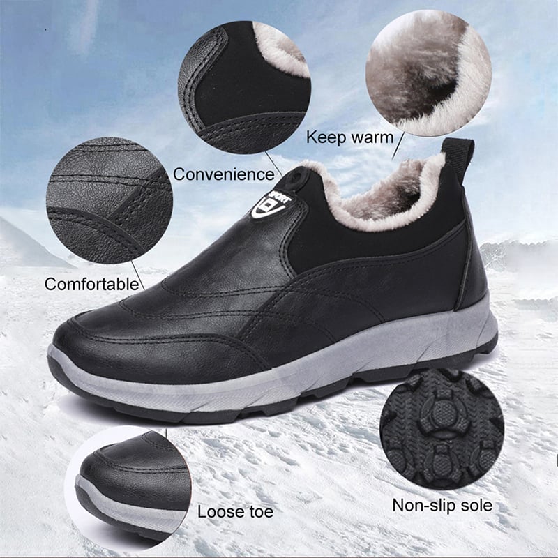 Wasserdichte, rutschfeste Winterstiefel für Herren [Schmerzlinderung⚡]