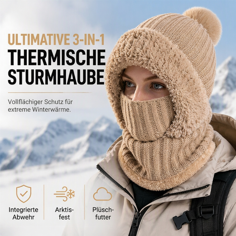 🥳Über 50.000 verkauft! 50% Rabatt!🥳 Damen Winter Einteilige Gestrickte Mütze Schal Maske