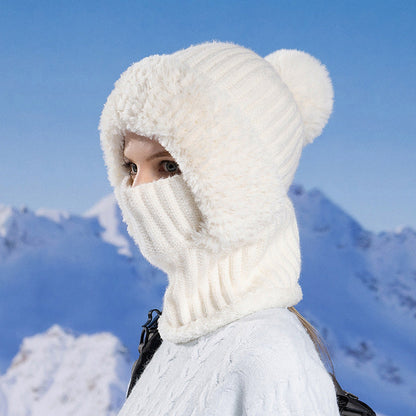 🥳Über 50.000 verkauft! 50% Rabatt!🥳 Damen Winter Einteilige Gestrickte Mütze Schal Maske
