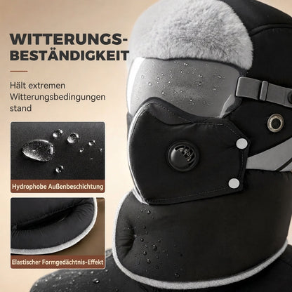 📦 Täglich 500+ Pakete versendet! Winddichter winterlicher Wärme-Trapperhut mit integrierter Gesichtsmaske