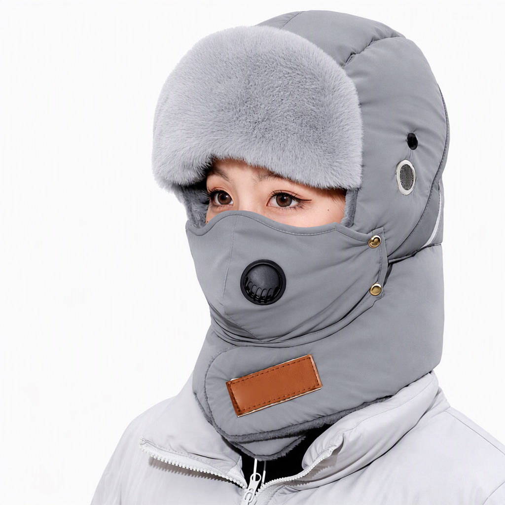 📦 Täglich 500+ Pakete versendet! Winddichter winterlicher Wärme-Trapperhut mit integrierter Gesichtsmaske