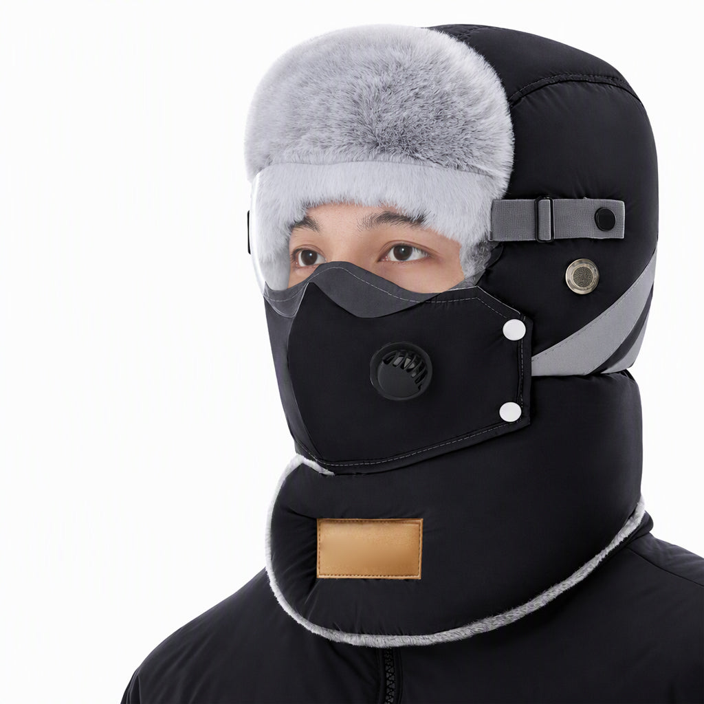 📦 Täglich 500+ Pakete versendet! Winddichter winterlicher Wärme-Trapperhut mit integrierter Gesichtsmaske