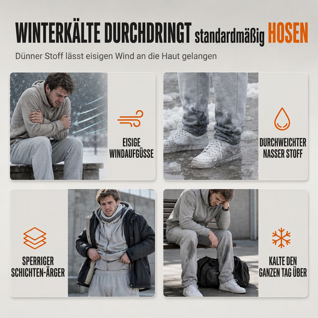 💥50% Rabatt! Nur heute!💥Unisex-Jogginghose mit lockerem Schnitt und Sherpa-Fleecefutter, warme Winter-Freizeithose mit Reißverschlusstaschen