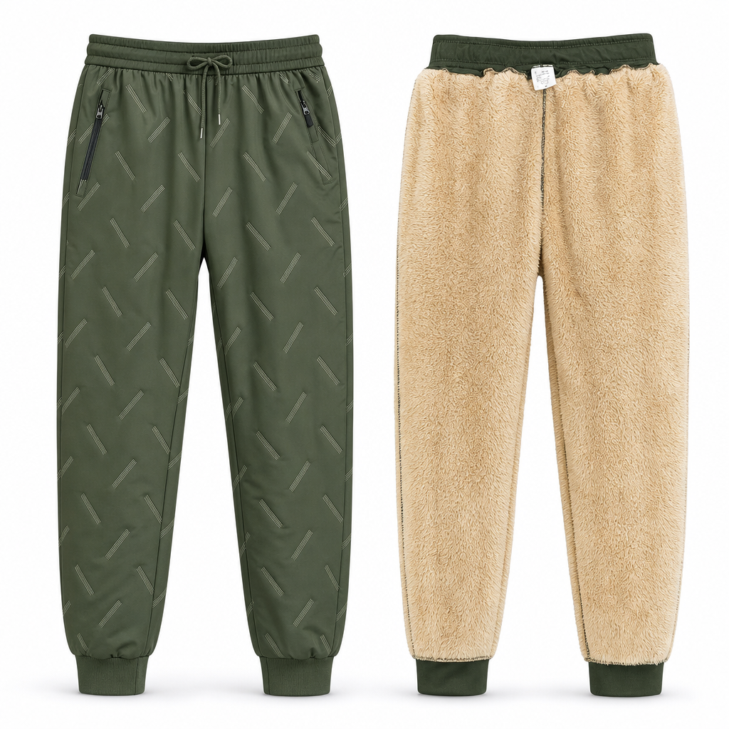 💥50% Rabatt! Nur heute!💥Unisex-Jogginghose mit lockerem Schnitt und Sherpa-Fleecefutter, warme Winter-Freizeithose mit Reißverschlusstaschen
