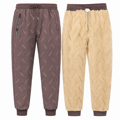 💥50% Rabatt! Nur heute!💥Unisex-Jogginghose mit lockerem Schnitt und Sherpa-Fleecefutter, warme Winter-Freizeithose mit Reißverschlusstaschen