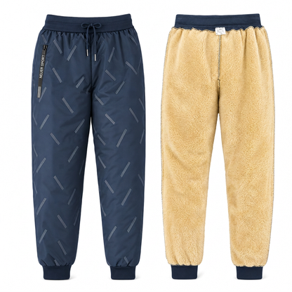 💥50% Rabatt! Nur heute!💥Unisex-Jogginghose mit lockerem Schnitt und Sherpa-Fleecefutter, warme Winter-Freizeithose mit Reißverschlusstaschen