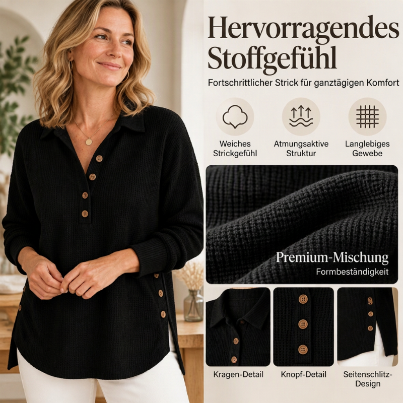 💋Genießen Sie eine 30-tägige problemlose Rückgaberichtlinie!✅️Damen-Langarmoberteil aus Waffelstrick