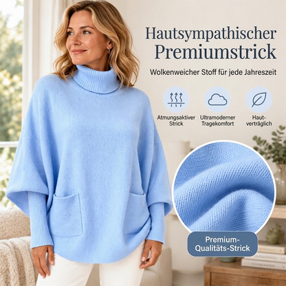 ❤️ Beliebt bei über 10.000 Kunden! 💬 Damen Rollkragen Pullover mit Fledermausärmeln