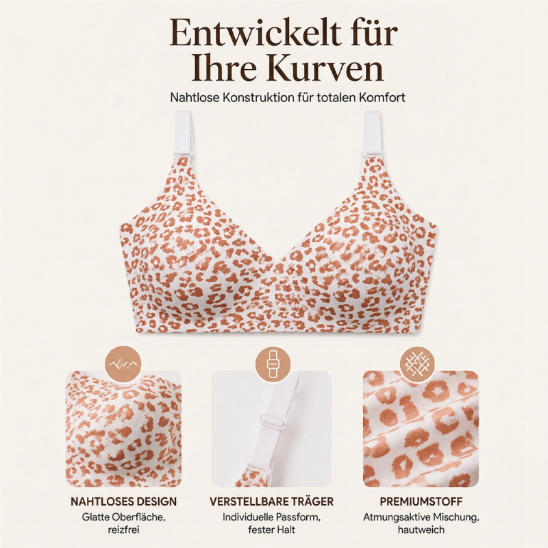 🐆👙 Bügelloser BH mit Leopardenmuster & verstellbaren Trägern | Kein steifer Bügel, kein langweiliger Look – Bequemer Halt mit wildem Touch ✨