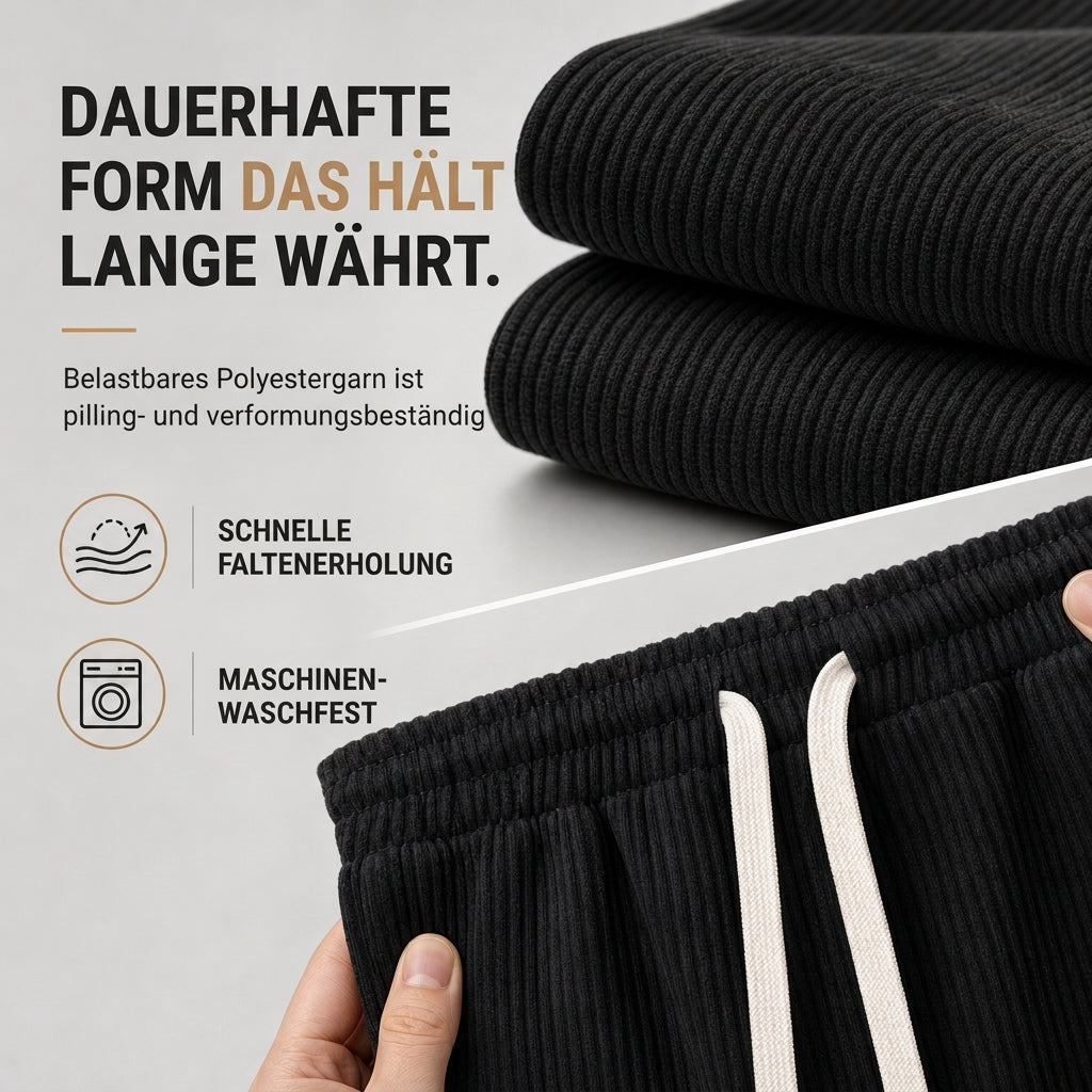 Herren leichte Cord Freizeithosen, locker sitzende gerade Beinhosen