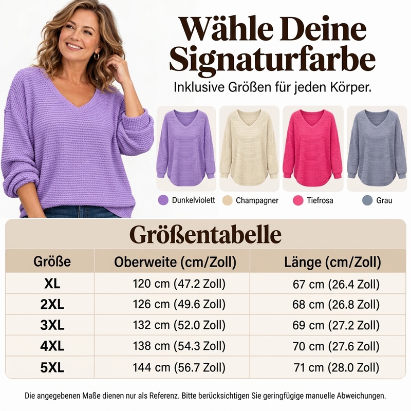 🥳Millionenfach bewährt!🥳 Damen lässiges V-Ausschnitt Waffelstrick Oberteil