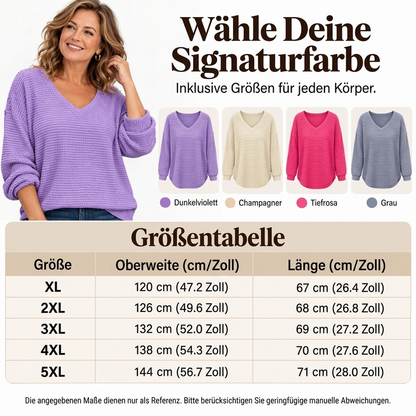 🥳Millionenfach bewährt!🥳 Damen lässiges V-Ausschnitt Waffelstrick Oberteil