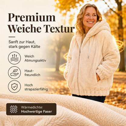 Gemütliche Damen-Winterjacke mit Kapuze