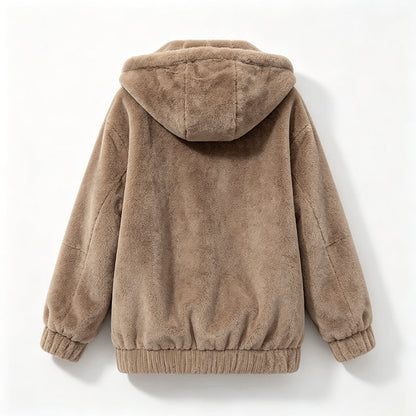 Gemütliche Damen-Winterjacke mit Kapuze