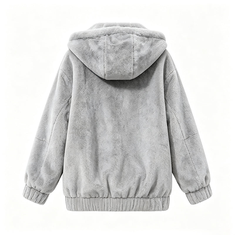 Gemütliche Damen-Winterjacke mit Kapuze