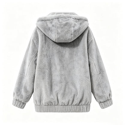 Gemütliche Damen-Winterjacke mit Kapuze