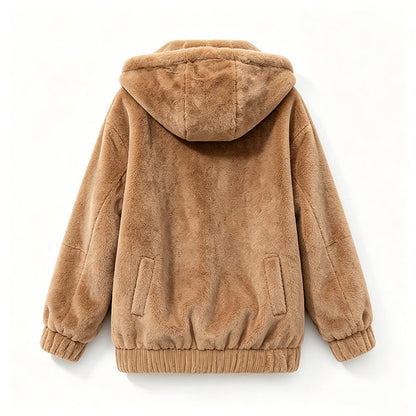 Gemütliche Damen-Winterjacke mit Kapuze