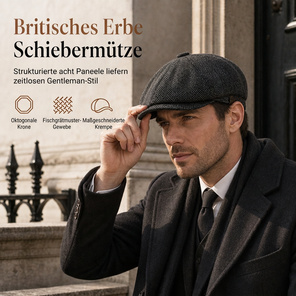 🧢Britischer Vintage-Stil, klassische Form – Unisex Newsboy-Kappe mit britischem Erbe ✨