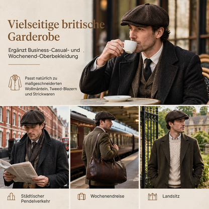 🧢Britischer Vintage-Stil, klassische Form – Unisex Newsboy-Kappe mit britischem Erbe ✨