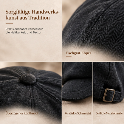 🧢Britischer Vintage-Stil, klassische Form – Unisex Newsboy-Kappe mit britischem Erbe ✨