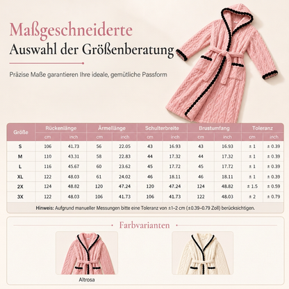 📢🎉50%Rabatt!!!🛍️✨Dicker, langärmeliger Bademantel aus Strickplüsch